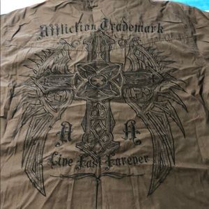 Affliction black short sleeve shirt